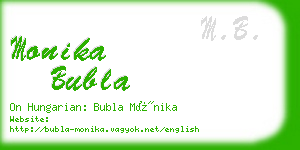 monika bubla business card